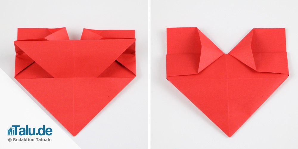 Origami-Herz falten