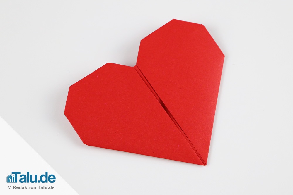 Origami-Herz falten