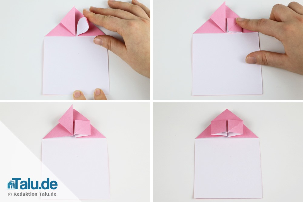 Origami-Herz falten