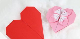 Origami-Herz falten