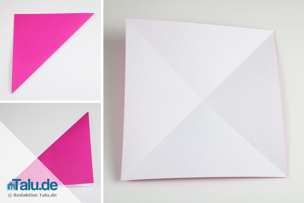 Origami-Rose falten