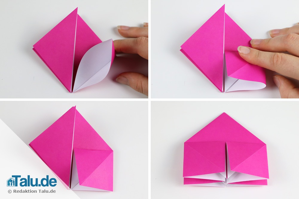 Origami Rose Aus Papier Falten Diy Anleitung Talude