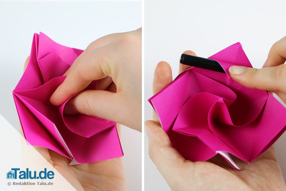 Origami-Rose falten