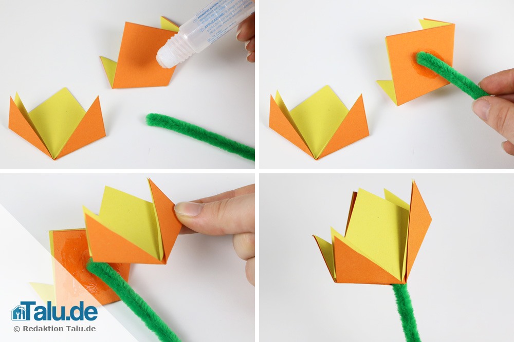 Papierblume basteln
