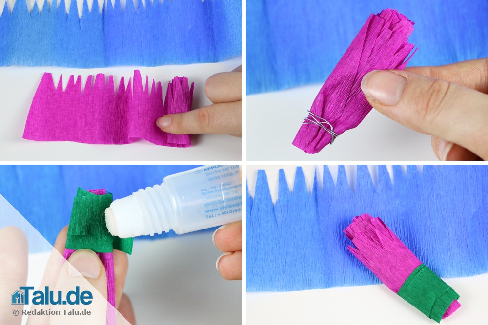 Papierblume basteln