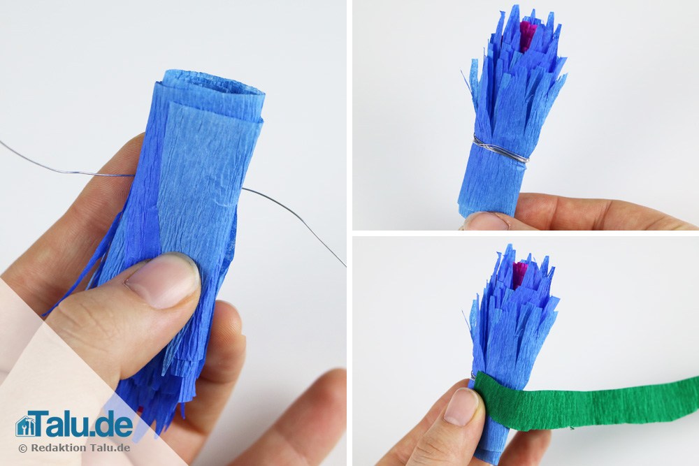 Papierblumen basteln