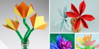 Papierblumen basteln mit Kindern