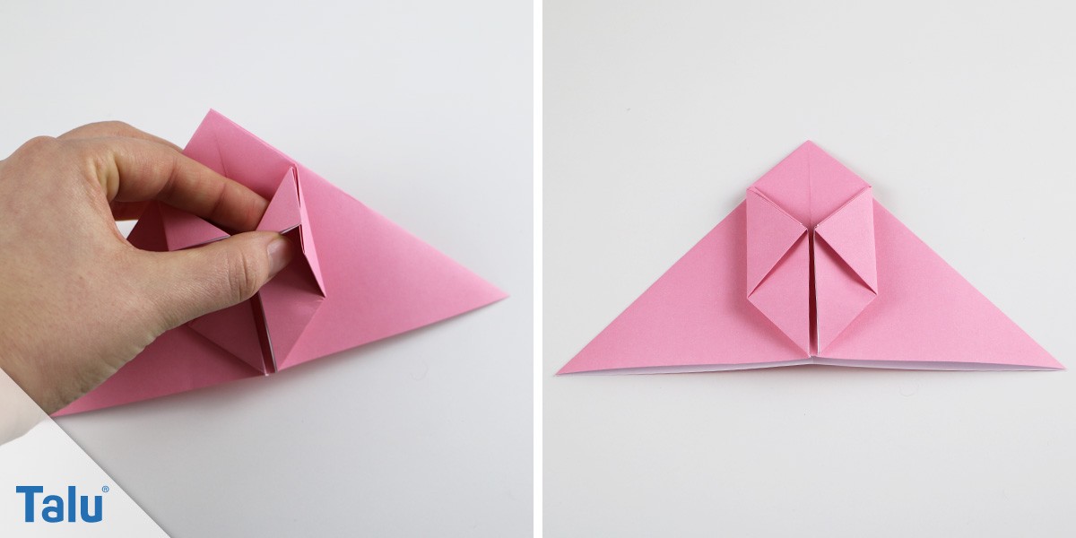 Origami Hase Falten Faltanleitung Für Einen Papierhase