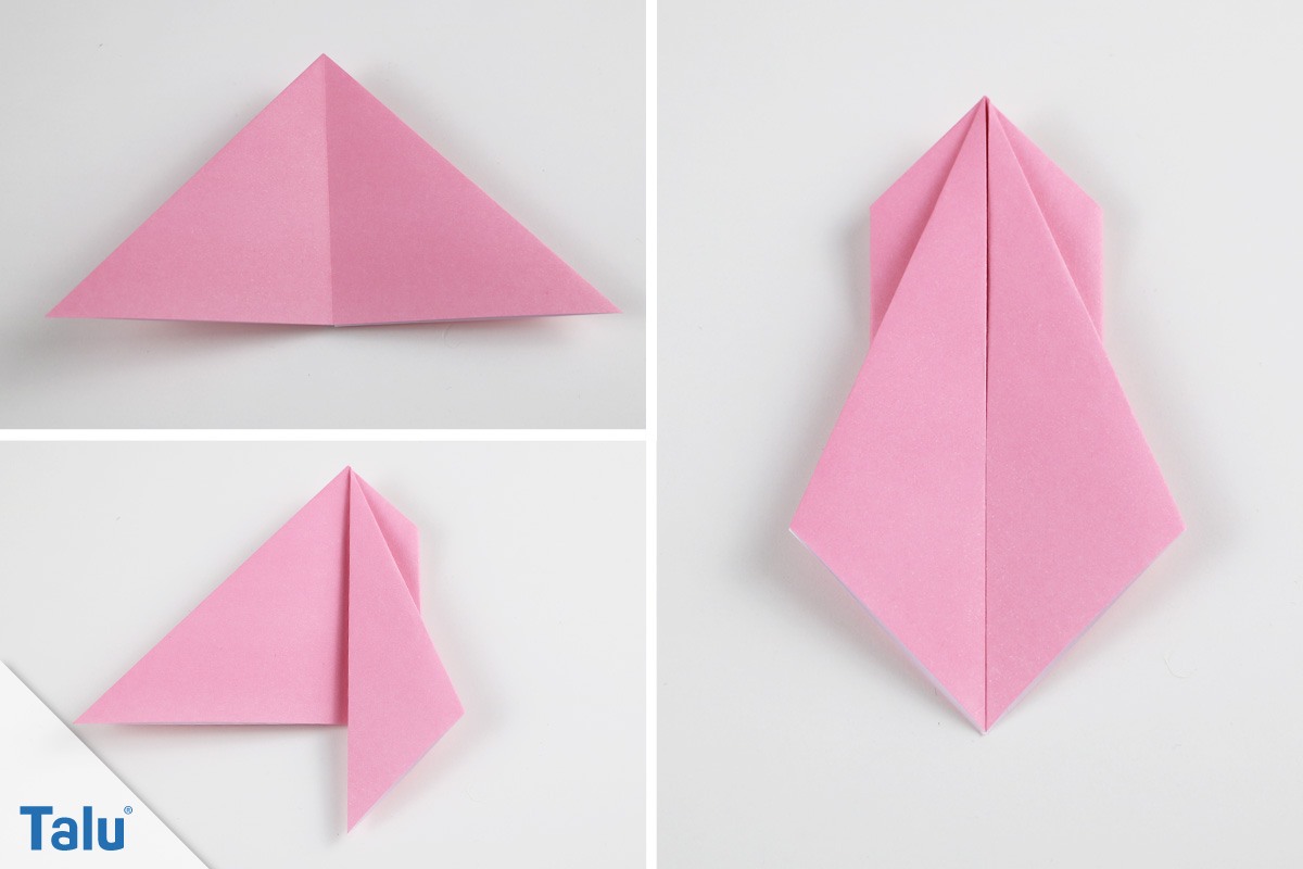 Origami Hase Falten Faltanleitung Für Einen Papierhase