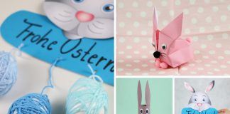 Osterhasen basteln aus Papier