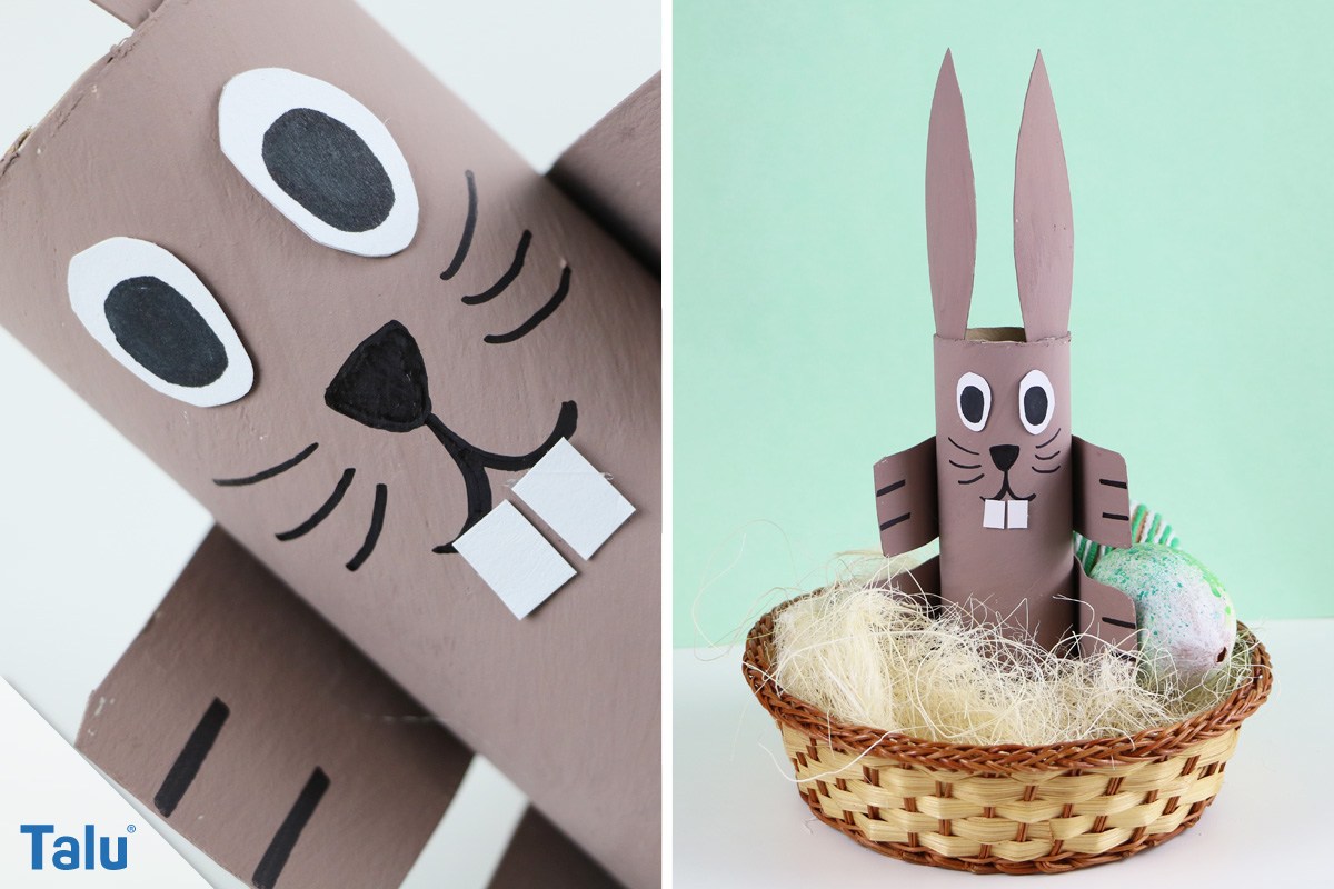 Osterhase aus Klopapierrolle