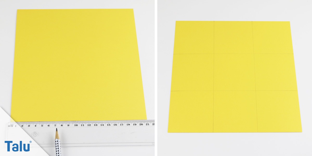 Papier unterteilen