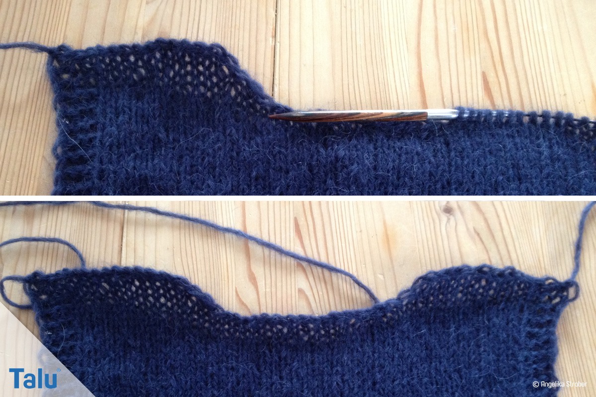 Halsausschnitt stricken