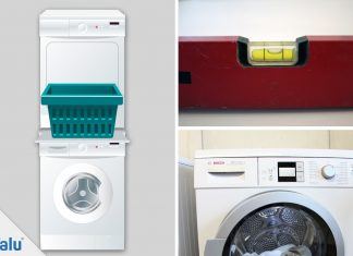 Trockner auf Waschmaschine