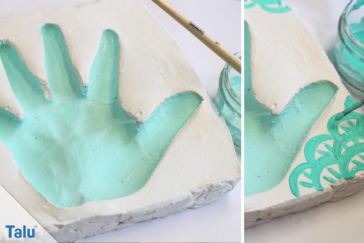 Gips-Handabdruck zum Muttertag
