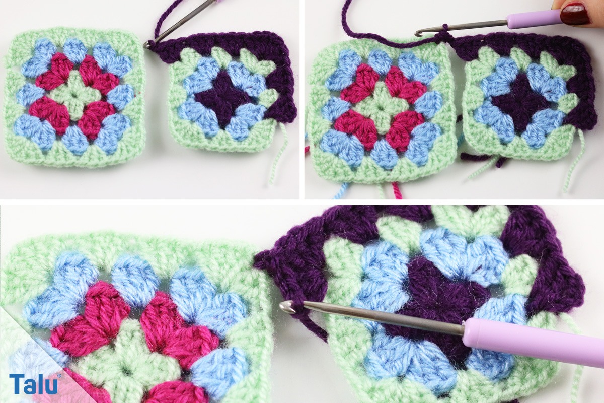 Granny Squares verbinden