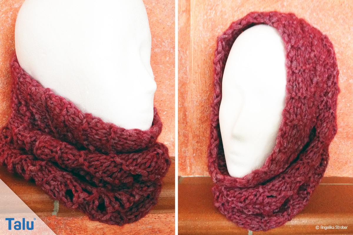 Kapuzenschal stricken