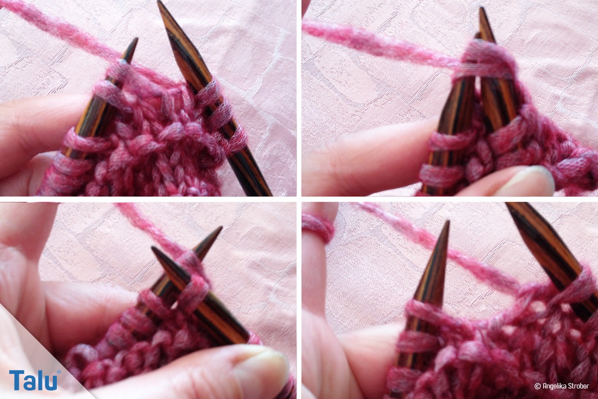zwei Maschen zusammenstricken