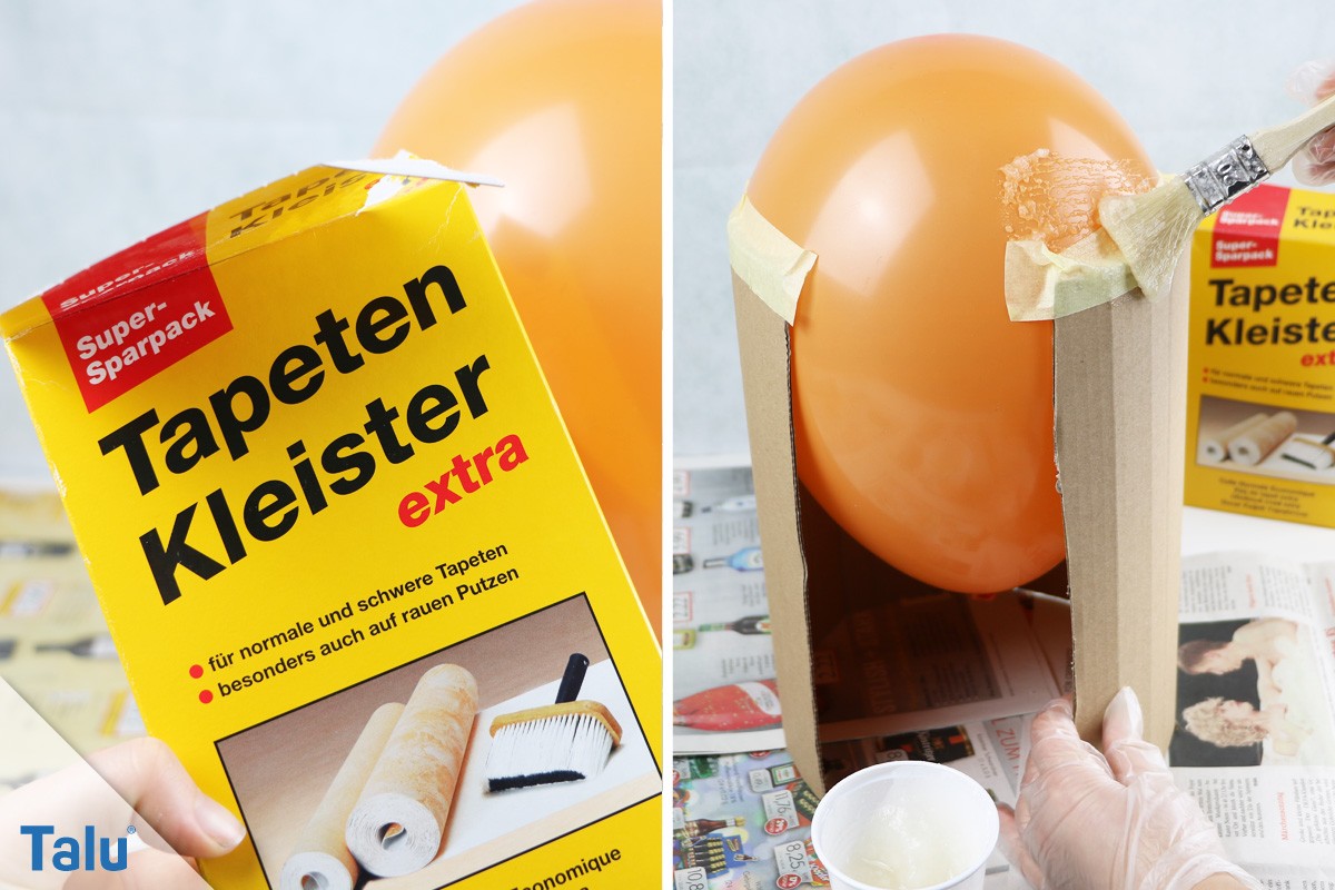 Luftballon einkleistern