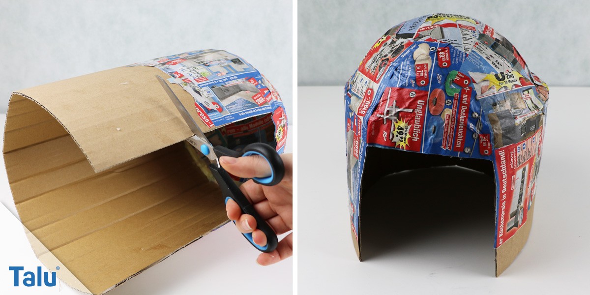 Ritterhelm aus Pappmaschee