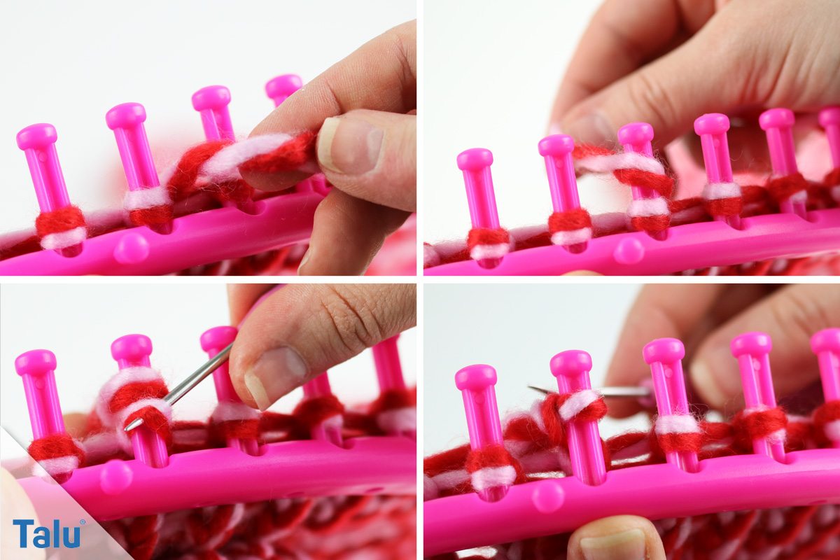 Loop-Schal abketten - erster Schritt