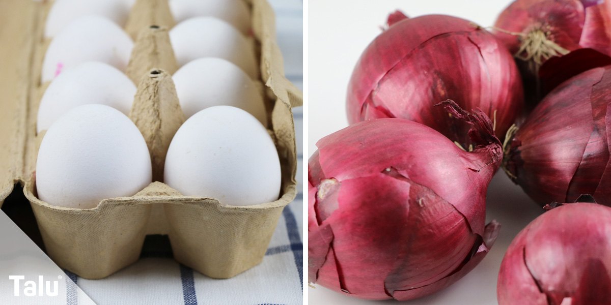 Eier und Zwiebeln