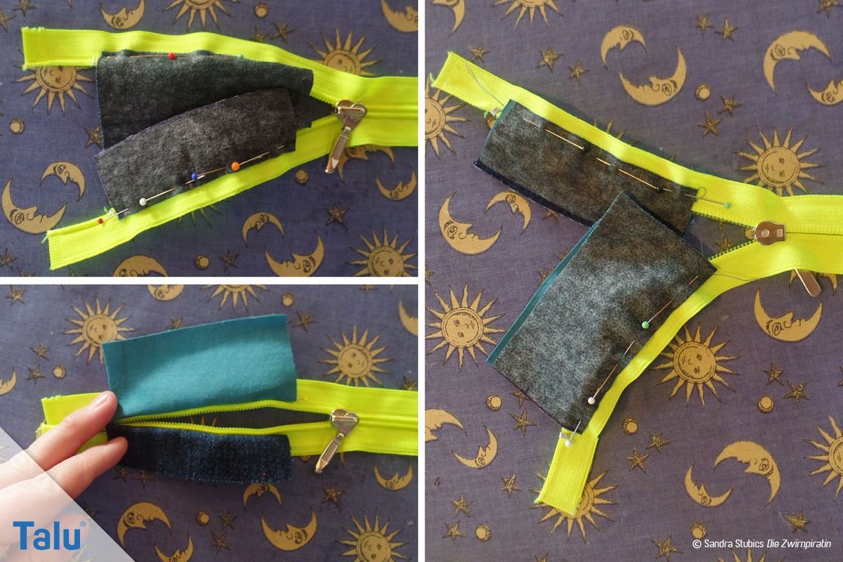 Reißverschlusstasche nähen