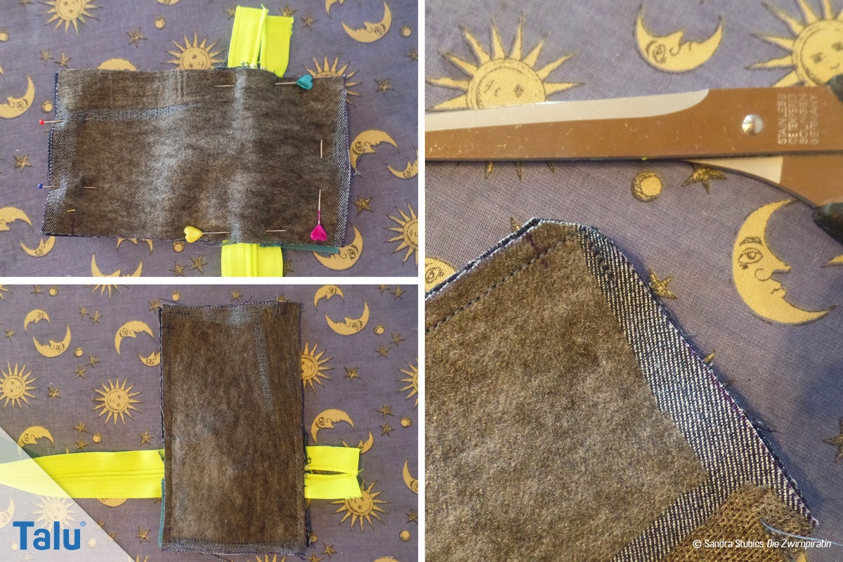 Tasche nähen mit Reißverschluss