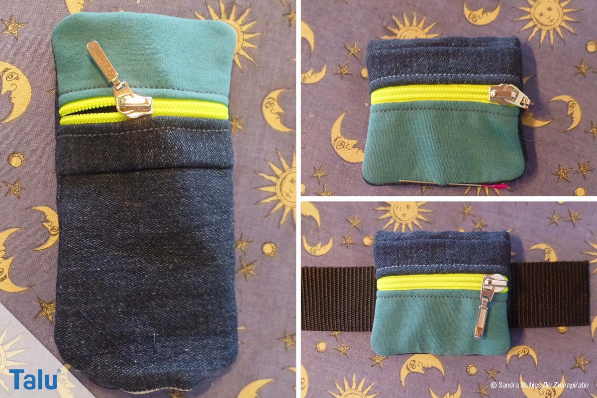 kleine Reißverschlusstasche nähen