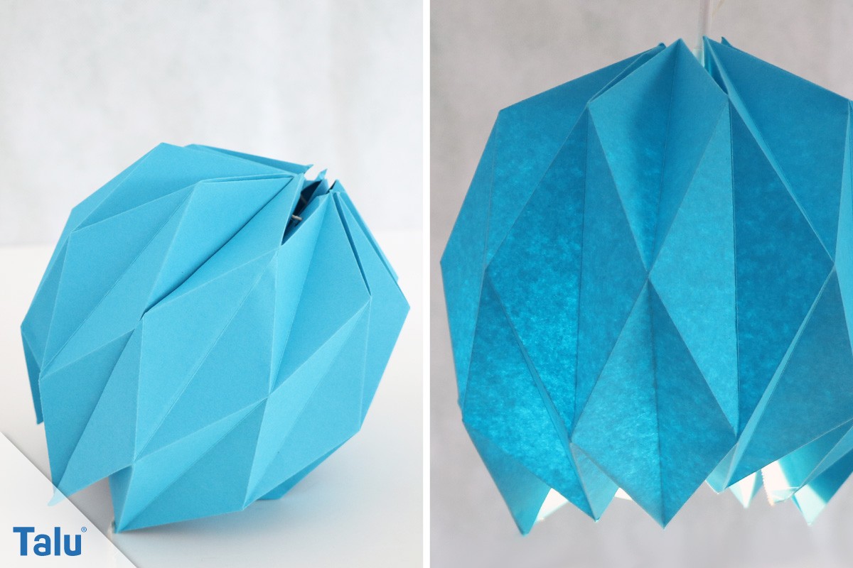 Origami Lampe Falten Lampenschirm Aus Papier Basteln Talude