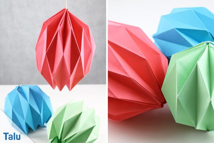 Origami Lampenschirm falten