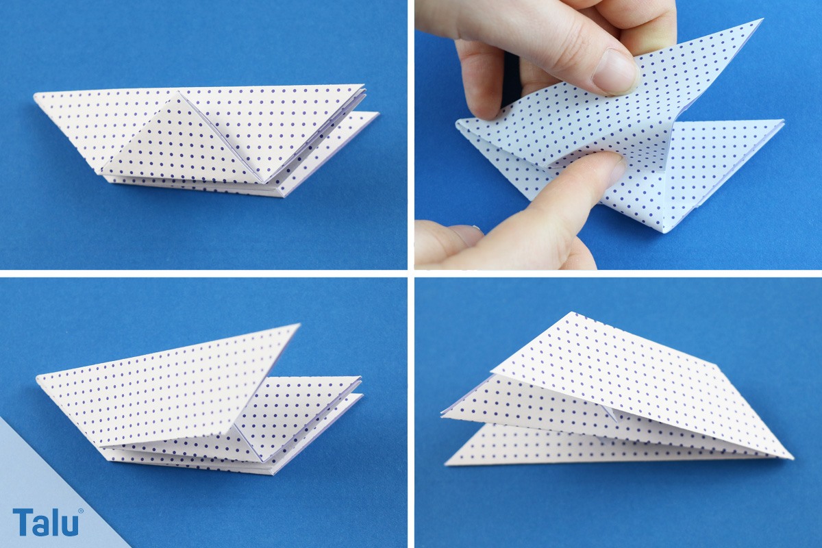 Origami Friedenstaube Basteln Taube Falten Anleitung Vorlage
