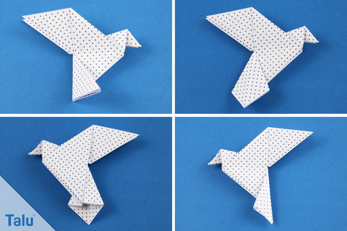 Origami-Taube basteln