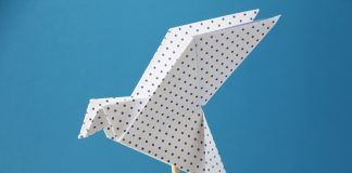 Origami Taube falten