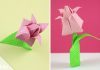 Origami-Tulpe