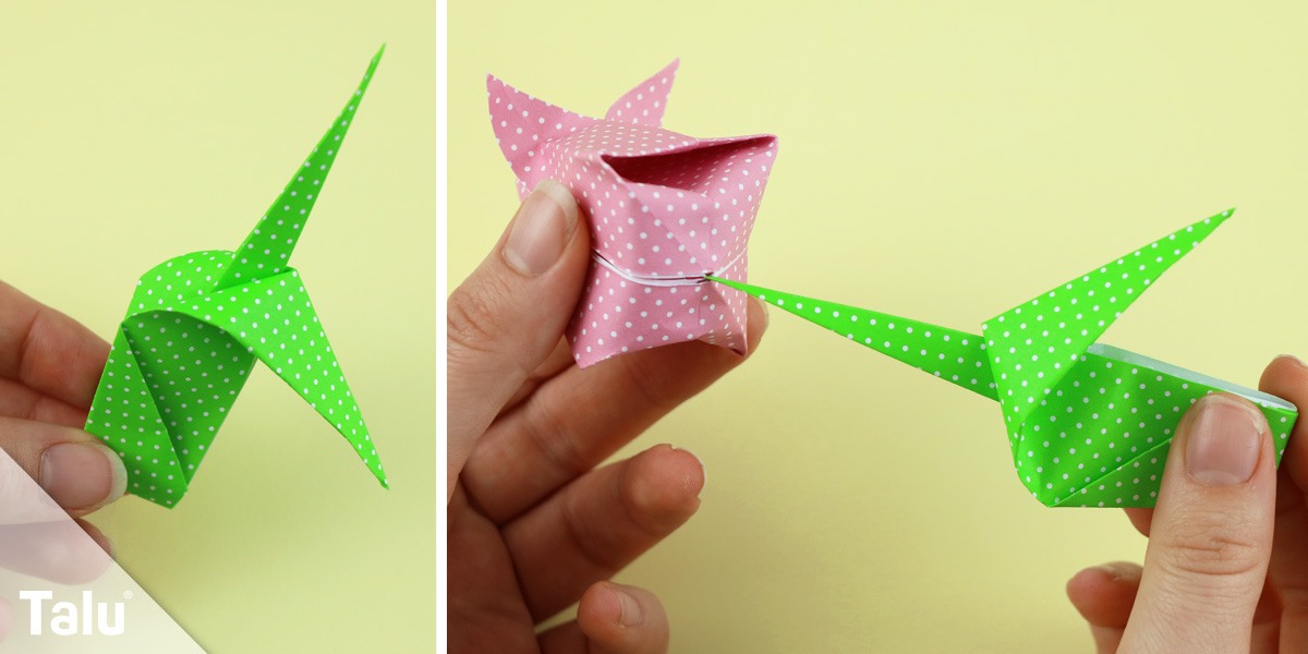 Origami Tulpe falten