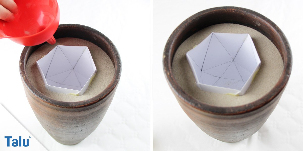 Origami Becher aus Beton