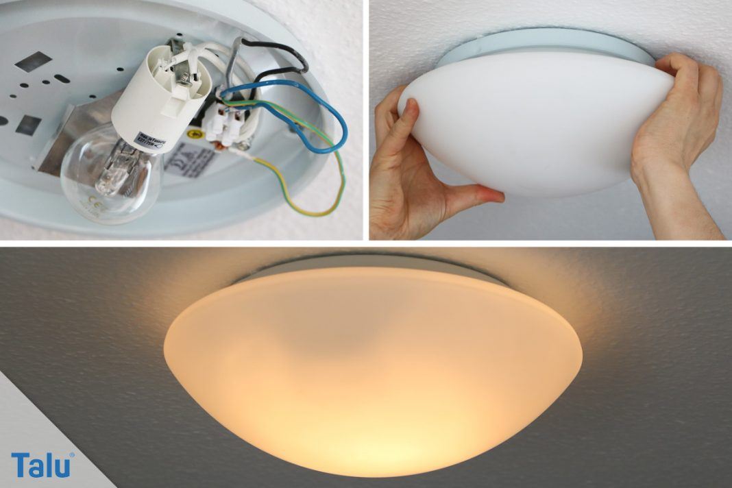 Deckenlampe anschließen und montieren - Einfache Anleitung - Talu.de