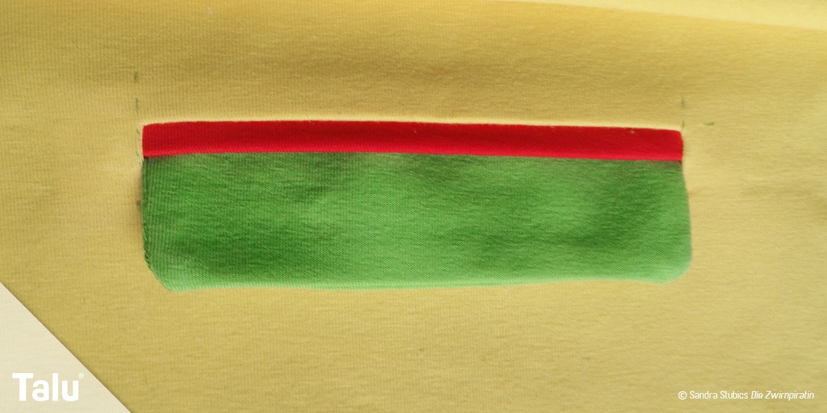 Paspeltasche mit Klappe