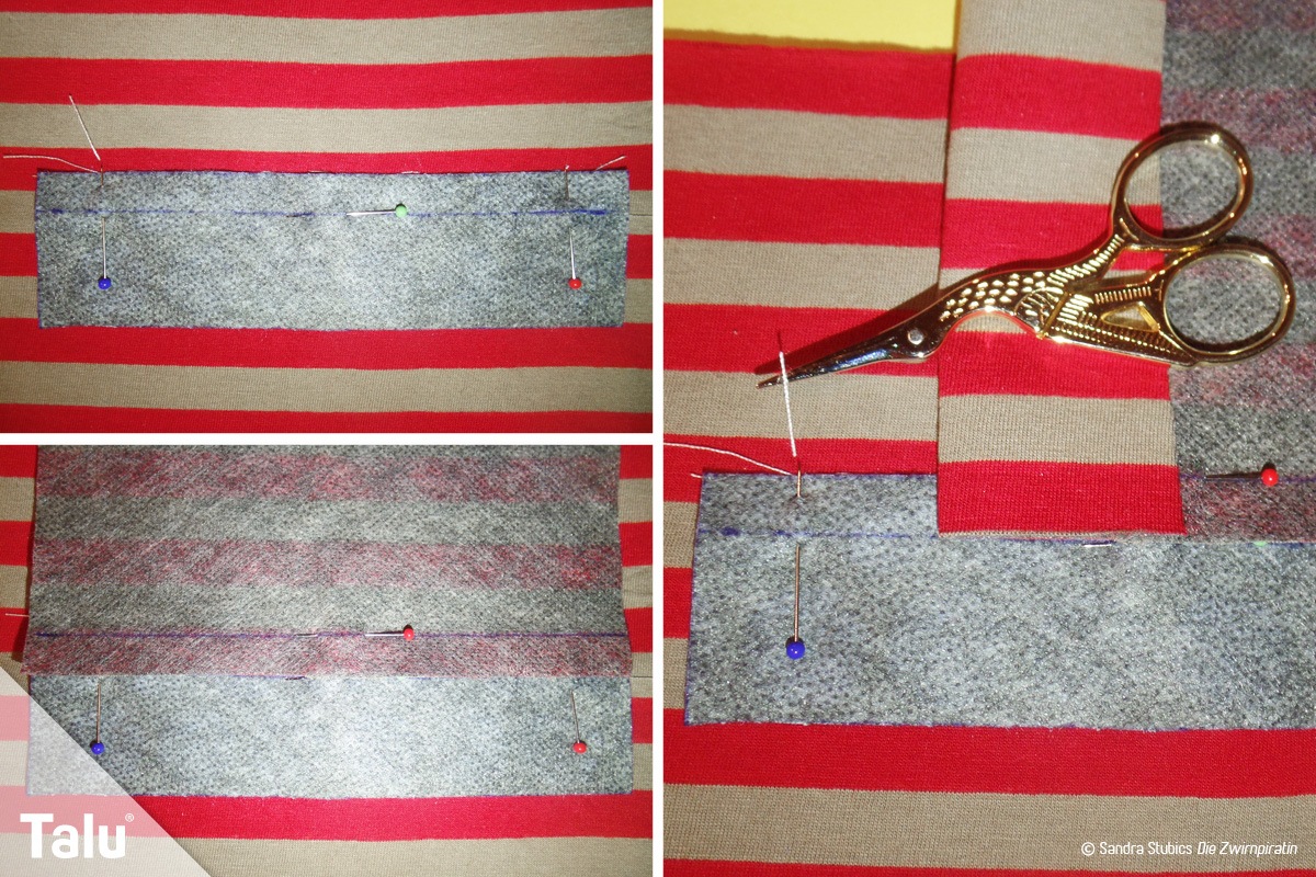 einseitige Paspeltasche nähen
