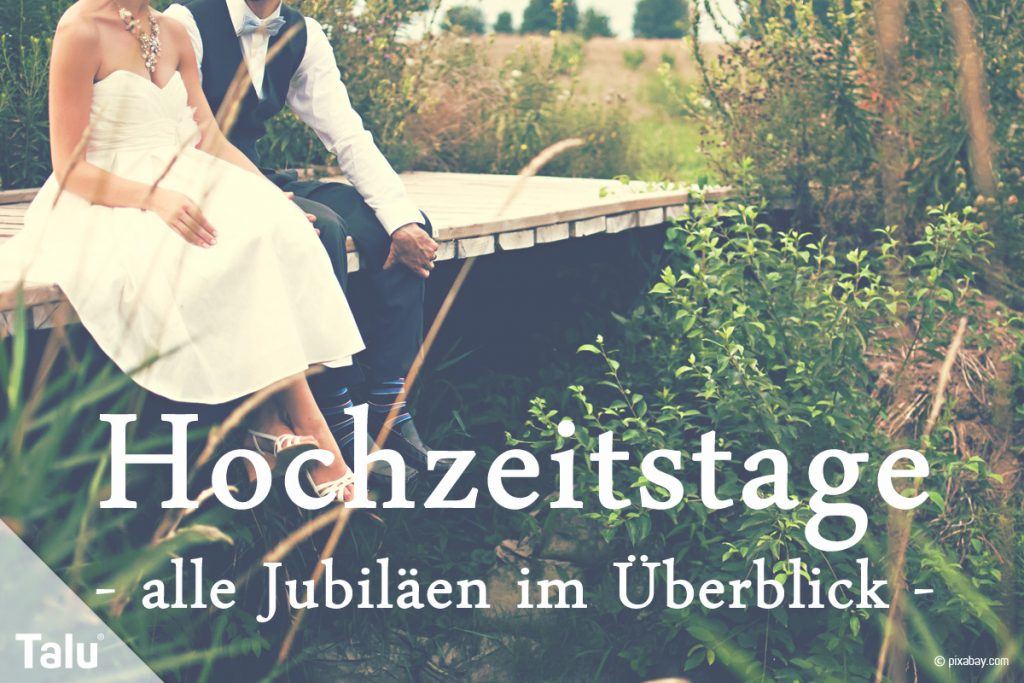 Hochzeitsjahre im Überblick