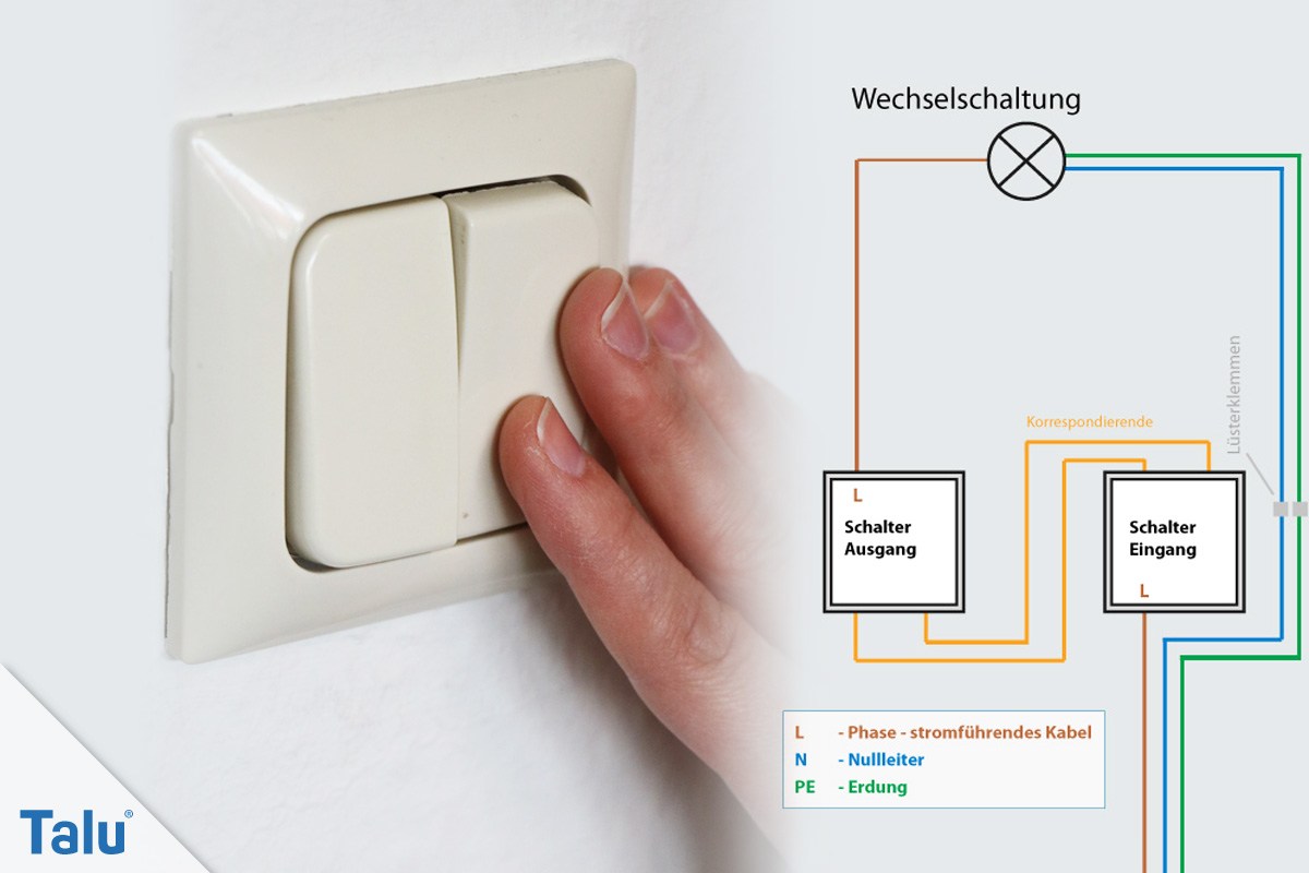 Wechselschaltung Schaltplan 2 Lampen - Wiring Diagram