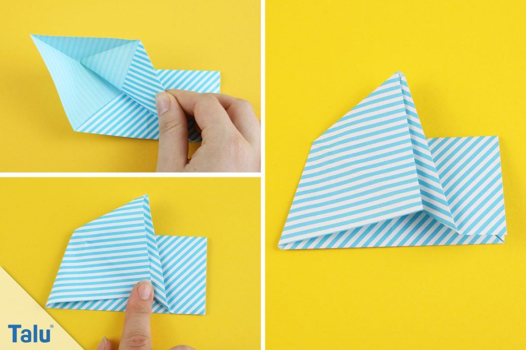 Origami Hund falten Anleitung zum Basteln Talu.de