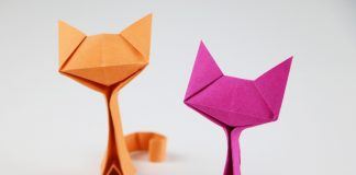 Origami Katze falten