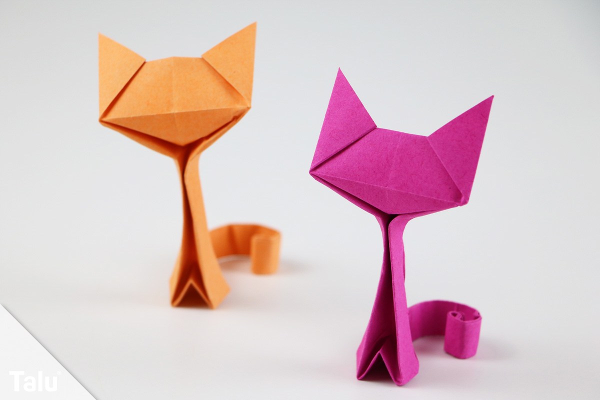 Origami Katze falten