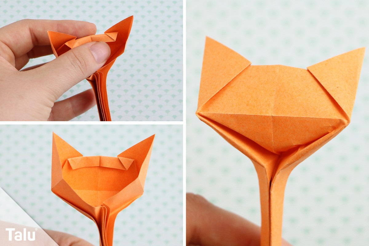 Origami Katze basteln