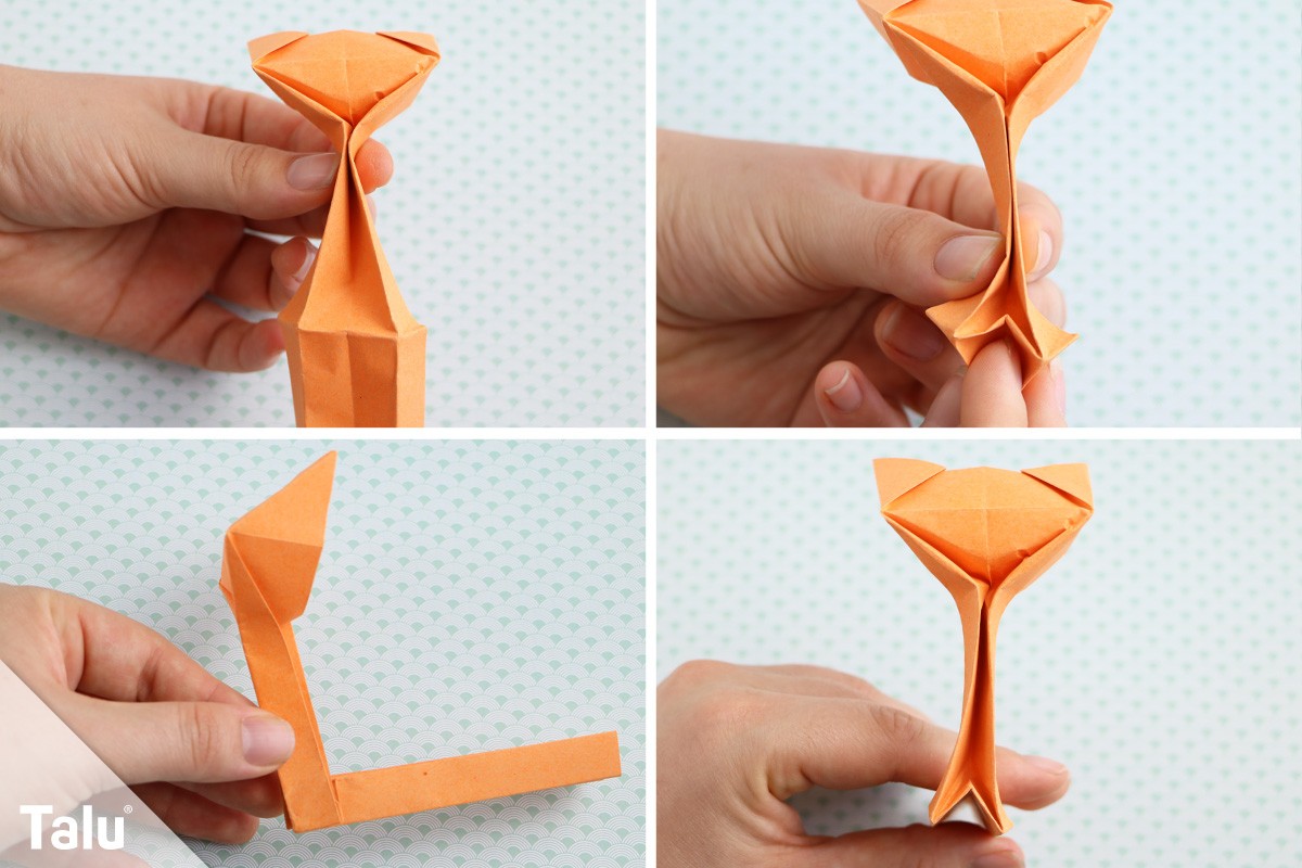 Origami-Katze basteln