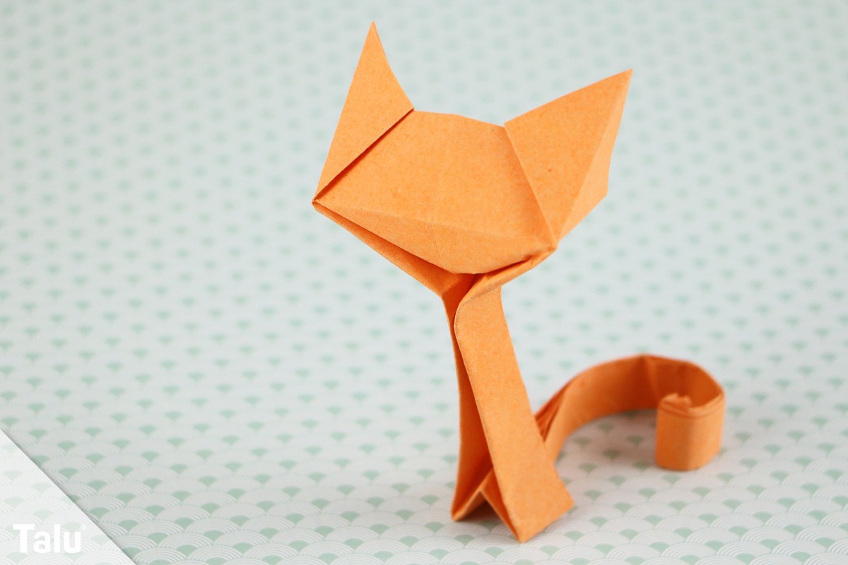 Origami-Katze falten