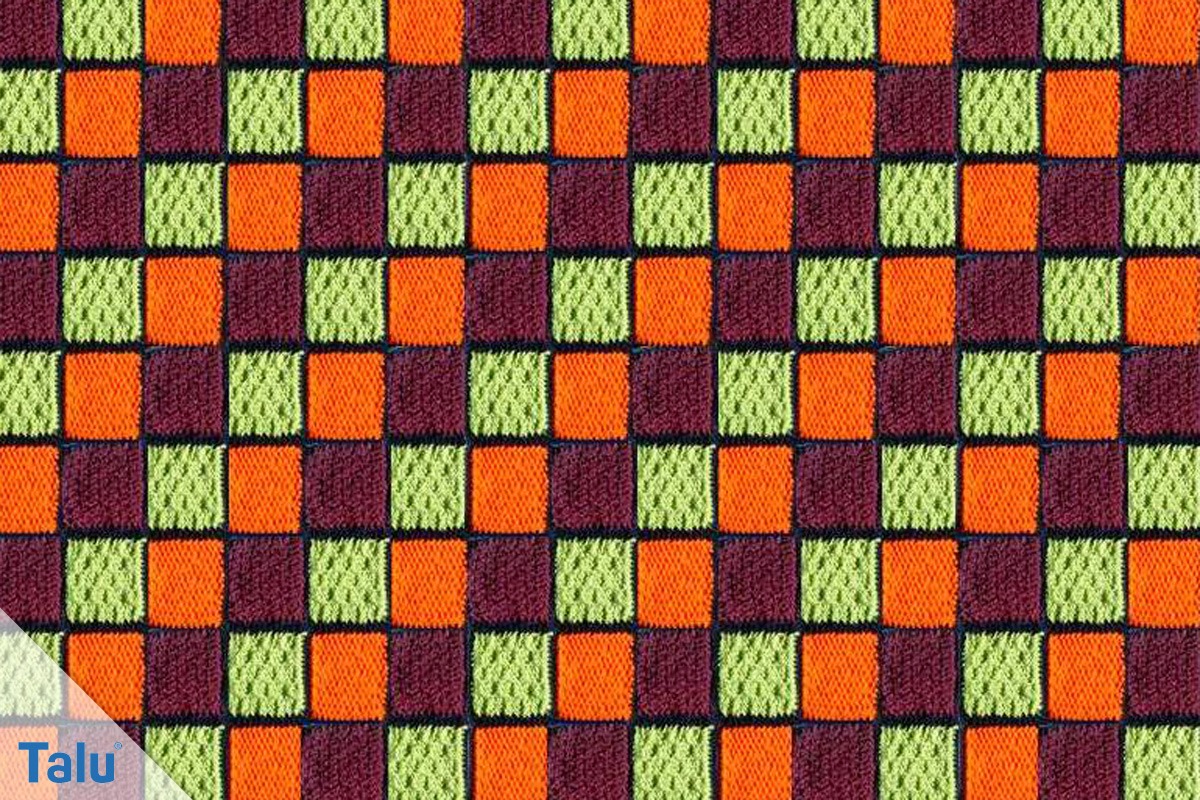Patchworkdecke stricken