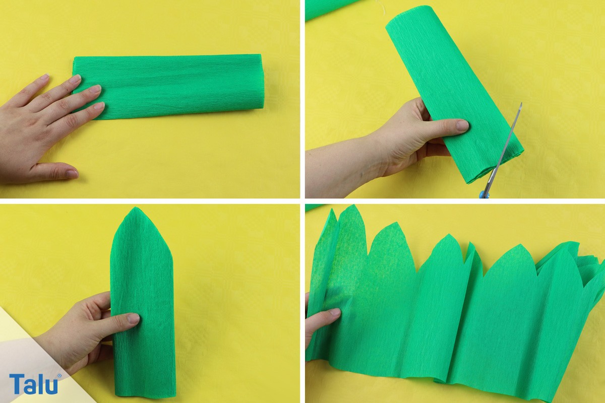 Krepppapier zuschneiden